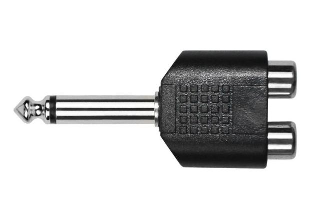 KIRLIN 2657 ADAPTADOR RCA H DOBLE A 1 4 MONO NEGRO