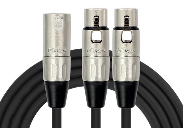 KIRLIN Y-301 BK CABLE Y 2 XLR H A 1 XLR H 1 8MTS NEGRO