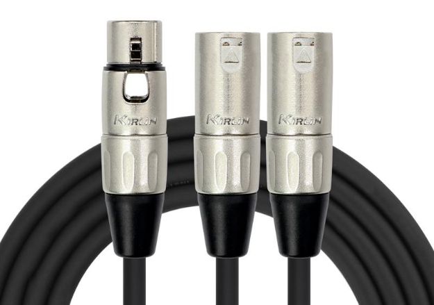 KIRLIN Y-303 BK CABLE Y 2 XLR M A 1 XLR H 1 8MTS NEGRO