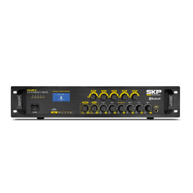 SKP PA-450 5 AMPLIFICADOR 100V 4-16OHMS 5 ZONAS BT FM USB 450W