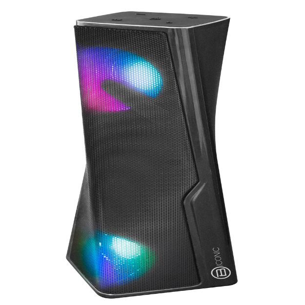 PARLANTE PORTATIL RECARGABLE CON LUZ 10W BT/FM/USB/AUX/TF-CARD 5HRS NEGRO BC-AU-BS-117-BK BICONIC