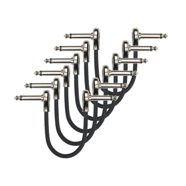KIRLIN PSK6-243 0 15M BK PAQUETE CABLES PEDAL 6 UNIDADES 1 4 A 1 4 EN L 15 CM PVC