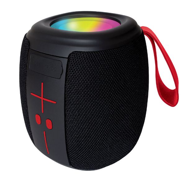 PARLANTE PORTATIL RECARGABLE CON LUZ 5W BT/FM/USB/AUX/TF-CARD 2HRS NEGRO BC-AU-BS-225-BK BICONIC