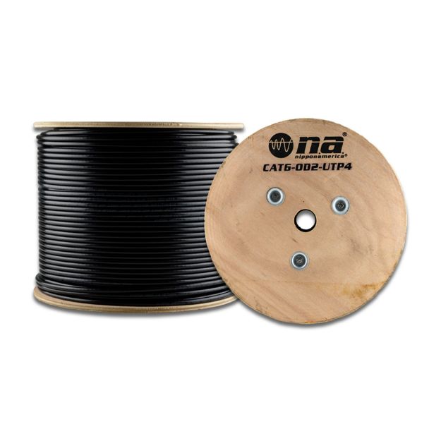 ROLLO CABLE CAT 6 UTP 305MTS PARA EXTERIOR CAT6-OD2-UTP4 NIPPON