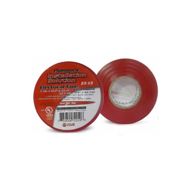 TAPE ELECTRICO ROJO 3/4" 18MTS U 10UDS ET-13-PK NIPPON
