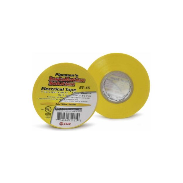 TAPE ELECTRICO AMARILLO 3/4" 18MTS UL 10UDS ET-15-PK NIPPON