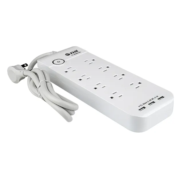 PROTECTOR DE PICOS 8 TOMAS 1800J 1.2M 3USB 3.1AMP 17-81803U NIPPON