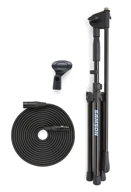 SAMSON MK10 PLUS PEDESTAL PARA MICRÓFONO CON BOOM CON CABLE XLR Y PRENSA
