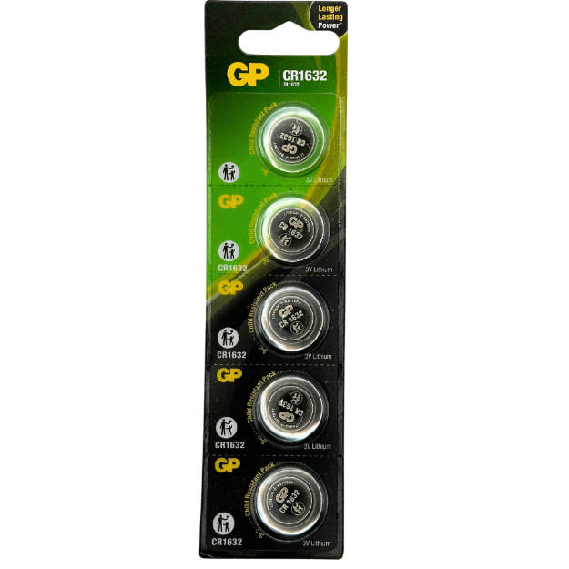BATERIA LITHIUM 3V 5 UNDS CR1632-7C5 GP