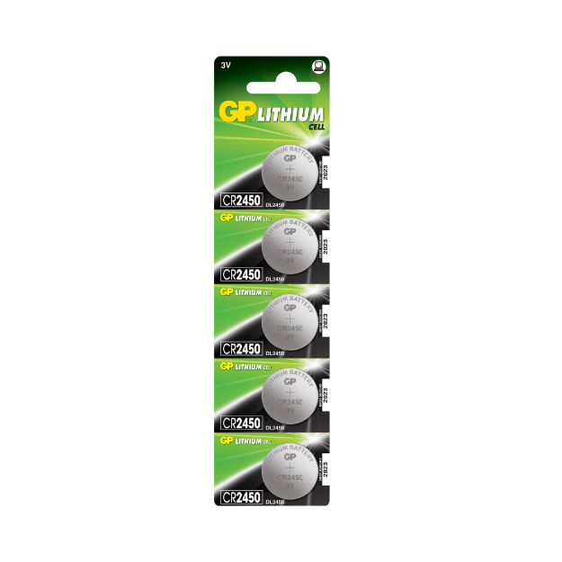 BATERIA LITHIUM 3V 5 UNDS CR2450-C5 GP
