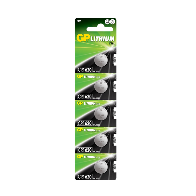 BATERIA LITHIUM CR1620 5 UND CR1620-C5 GP