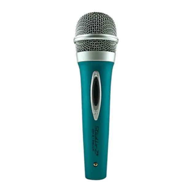 STUDIO Z DM-212 MICRÓFONO DE MANO CON CABLE XLR DINÁMICO CARDIOIDE AZUL