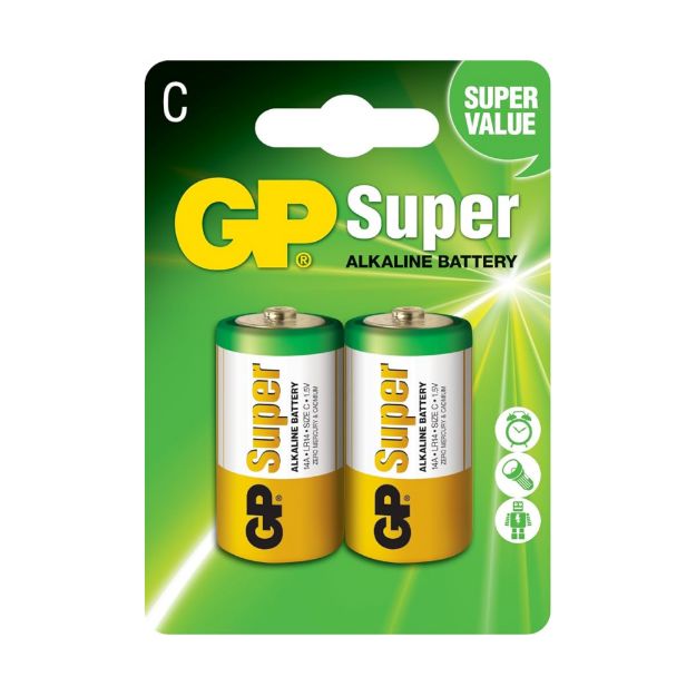 BATERIA ALCALINA TIPO C 2 UNDS 14A-C2 GP