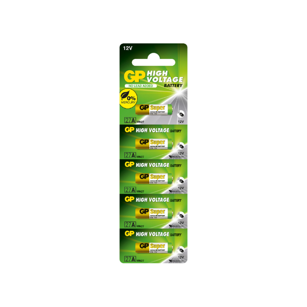 BATERIA ALCALINA 27A 12V 5 UNDS 27A-C5 GP