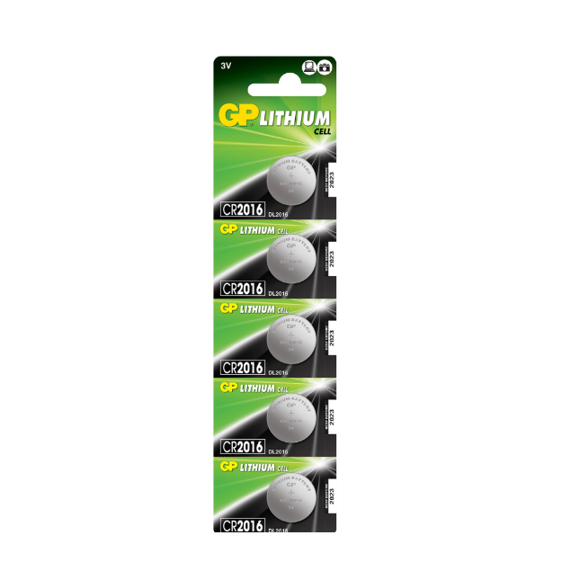 BATERIA LITHIUM 3V 5 UNDS CR2016-C5 GP