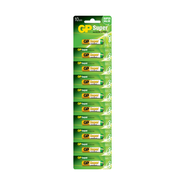 BATERIA ALCALINA AAA 10 UNDS GP24A-2P10 GP
