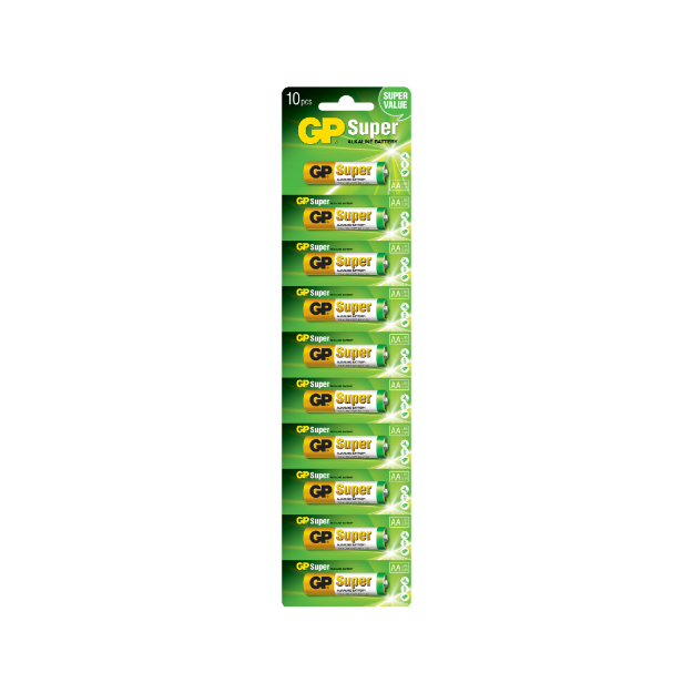 BATERIA ALCALINA AA 10 UNDS GP15A-2P10 GP