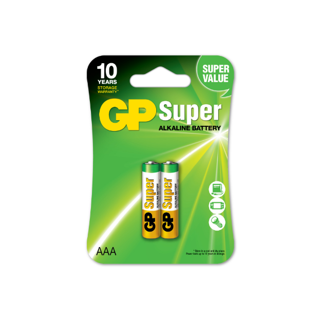 BATERIA ALCALINA AAA 2 UNDS GP24A-2U2 GP
