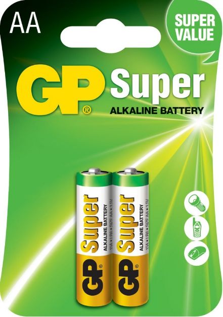 BATERIA ALCALINA AA 2 UNDS GP15A-2U2 GP