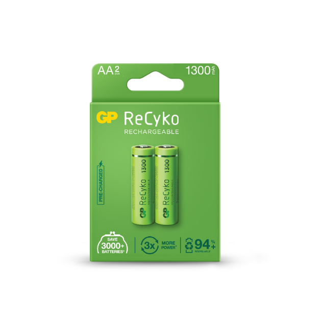 BATERIA RECARGABLE AA 1300mAh 2 UNDS GP1300AAHC GP