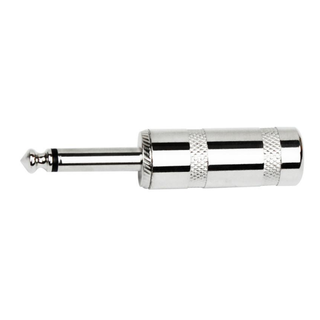 KIRLIN CV2307 X1P CONECTOR 1 4 MONO JUMBO PLATEADO