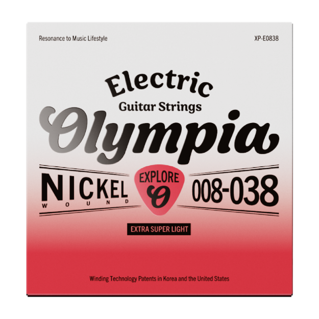 OLYMPIA EXPLORE XP E0838 CUERDAS PARA GUITARRA ELECTRICA ENTORCHADO NIQUEL 008-038