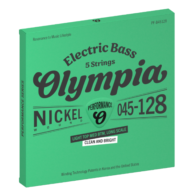 OLYMPIA PERFORMANCE PF B45128 CUERDAS PARA BAJO ELECTRICO ENTORCHADO NIQUEL 045-128 5 CUERDAS