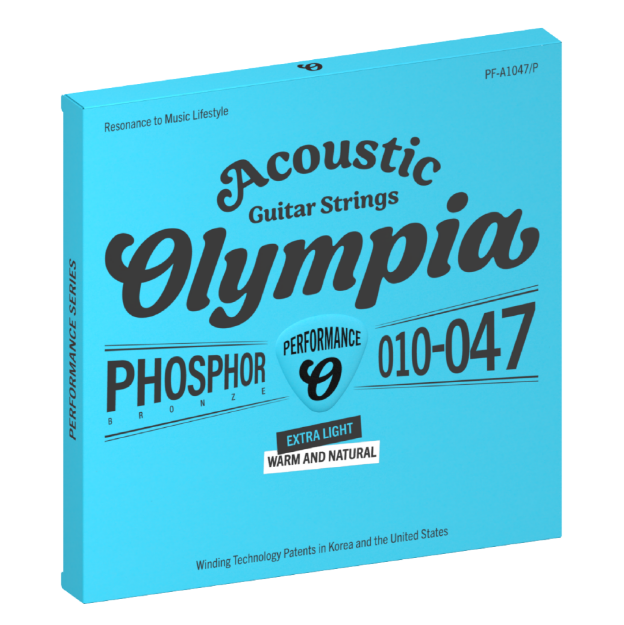 OLYMPIA PERFORMANCE PF A1047 P CUERDAS PARA GUITARRA ACUSTICA 80 20 PHOSFORO- BRONCE 010-047