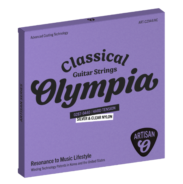 OLYMPIA ARTISAN ART C2944 HC CUERDAS PARA GUITARRA CLASICA RECUBIERTAS NYLON TRANSPARENTE TENSION ALTA