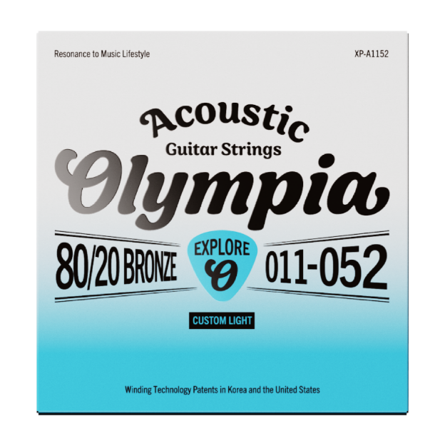OLYMPIA EXPLORE XP A1152 CUERDAS PARA GUITARRA ACUSTICA 80 20 BRONCE 011-052
