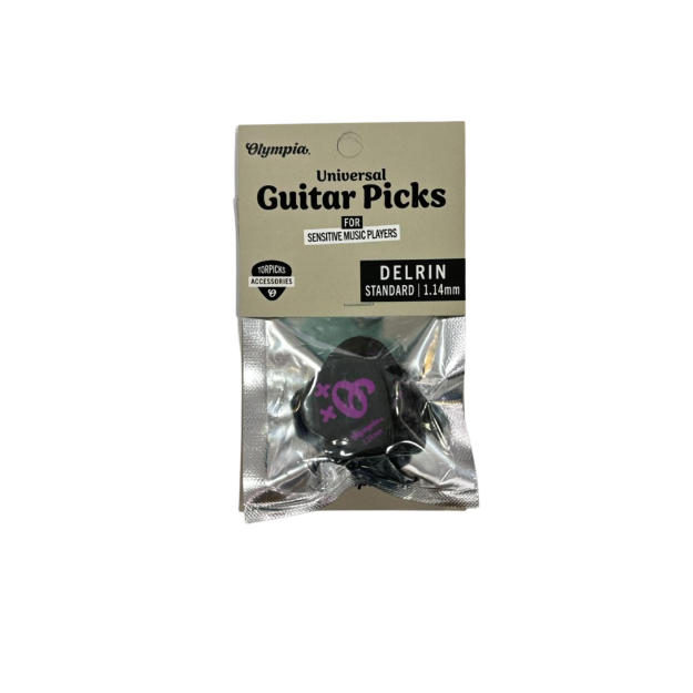 OLYMPIA OGP-DST 114BK PUA PARA GUITARRA FORMA ESTANDAR 1 14 MM COLOR NEGRO
