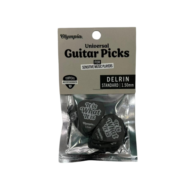 OLYMPIA OGP-DST 150BK PUA PARA GUITARRA FORMA ESTANDAR 1 50 MM COLOR NEGRO