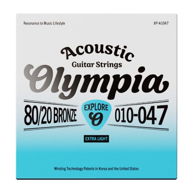 OLYMPIA EXPLORE XP A1047 CUERDAS PARA GUITARRA ACUSTICA 80 20 BRONCE 010-047