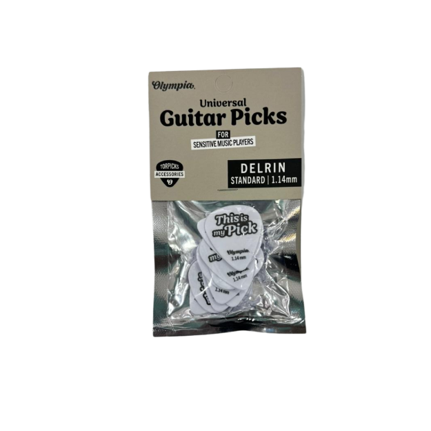 OLYMPIA OGP-DST 114WH PUA PARA GUITARRA FORMA ESTANDAR 1 14 MM COLOR BLANCO