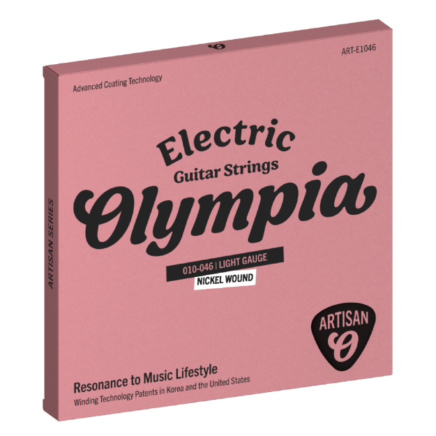 OLYMPIA ARTISAN ART E1046 CUERDAS PARA GUITARRA ELECTRICA RECUBIERTAS ENTORCHADO NIQUEL 010-046