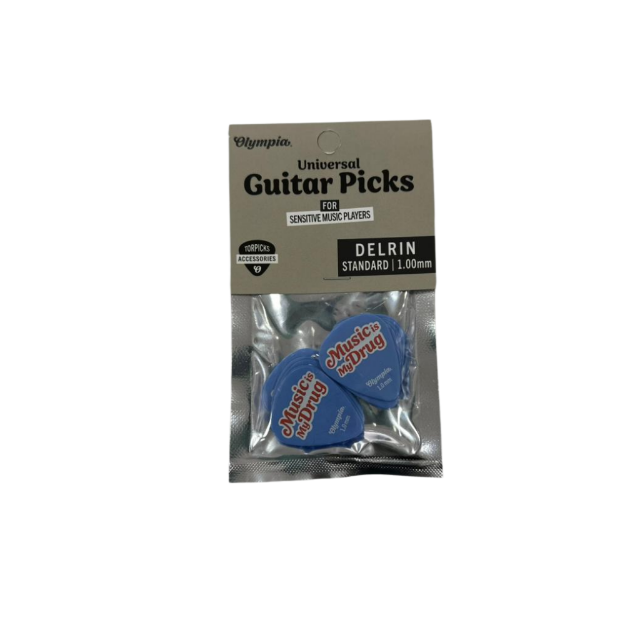 OLYMPIA OGP-DST 100BL PUA PARA GUITARRA FORMA ESTÁNDAR 1 00 MM COLOR AZUL