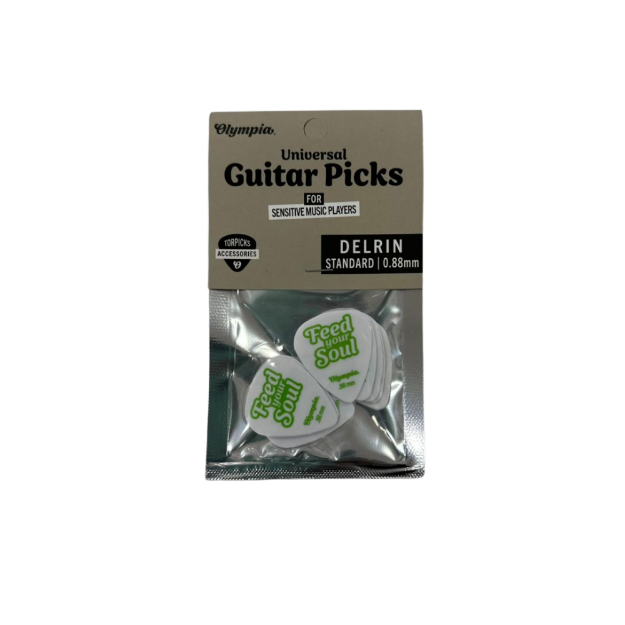 OLYMPIA OGP-DST 088WH PUA PARA GUITARRA FORMA ESTÁNDAR 0 88 MM COLOR BLANCO