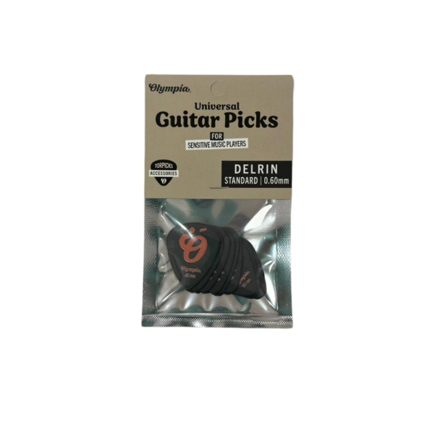 OLYMPIA OGP-DST 060BK PUA PARA GUITARRA FORMA ESTÁNDAR 0 6 MM COLOR NEGRO