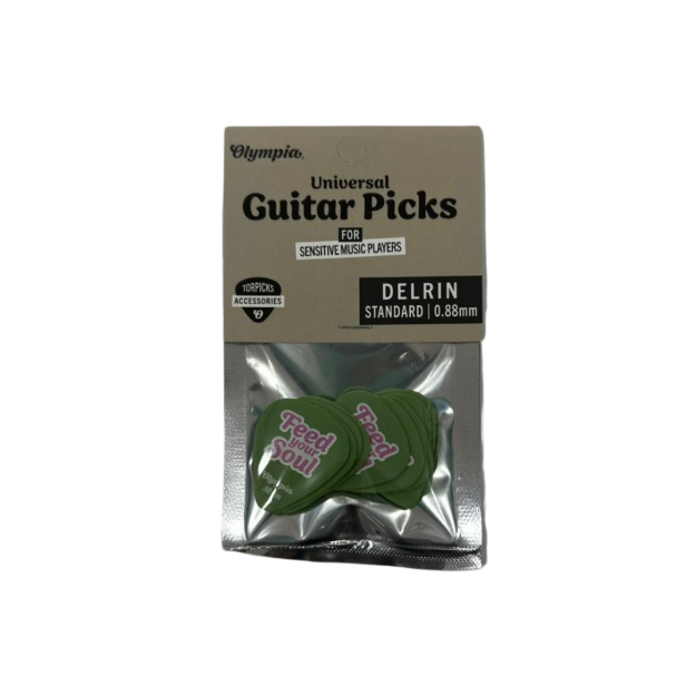 OLYMPIA OGP-DST 088GR PUA PARA GUITARRA FORMA ESTÁNDAR 0 88 MM COLOR VERDE
