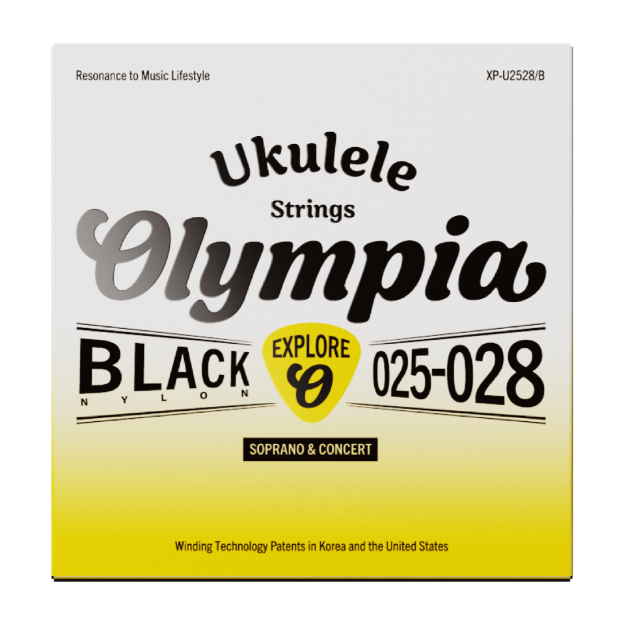 OLYMPIA EXPLORE XP U528 B CUERDAS PARA UKELELE NYLON NEGRO SOPRANO Y CONCIERTO