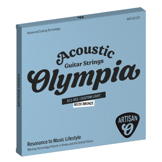 OLYMPIA ARTISAN ART A1152 CUERDAS PARA GUITARRA ACUSTICA RECUBIERTAS 80 20 BRONCE 011-052