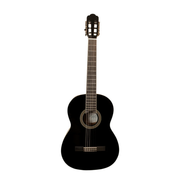 STAGG ALICANTE SM BK GUITARRA ACUSTICA DE SAPELI NEGRA HIGH GLOSS NYLON