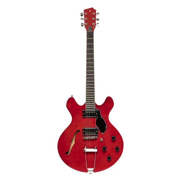 STAGG SVY-533-TCH GUITARRA ELECTRICA TIPO SG SILVERAY ROJA