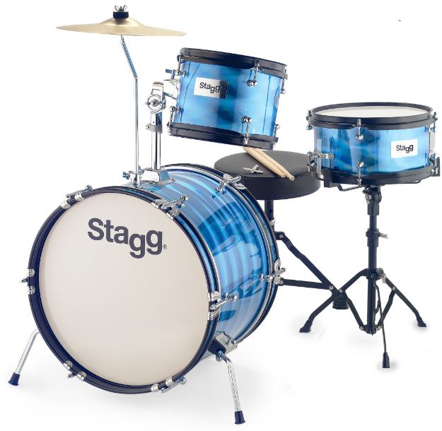 STAGG TIMJR3/16BL BATERIA P/NIÑO 3 PIEZAS AZUL