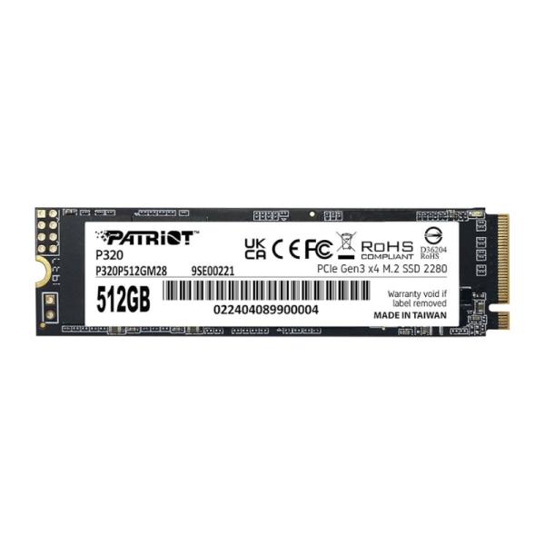 SSD Patriot P320 512 GB M.2 2280 NVME PCIE Gen3 3000MB/s