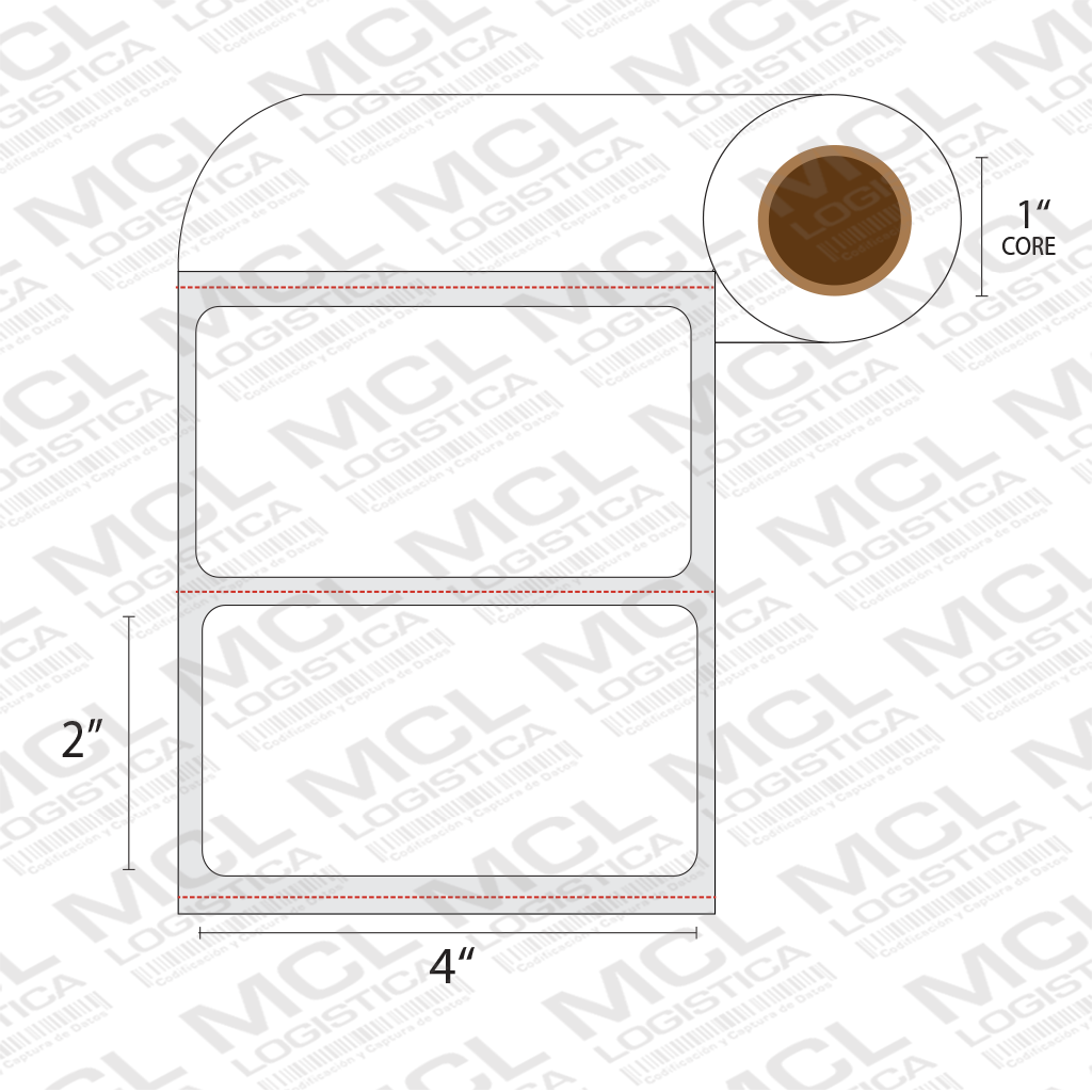 Rollo de Etiquetas Generico Transferencia Térmica