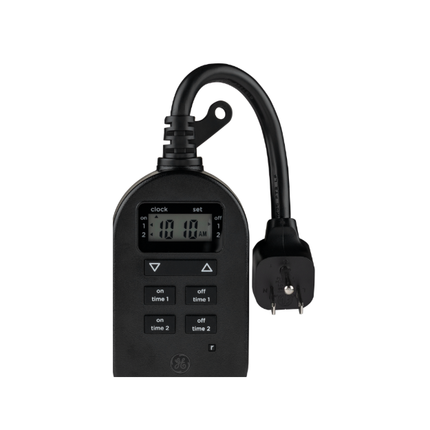 Temporizador digital exterior myTouchSmart GE 1 toma con tierra configuración