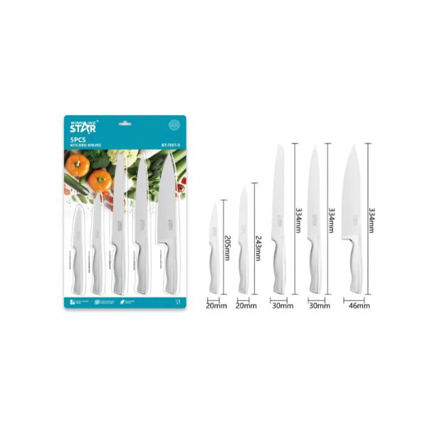 Set de Cuchillos WINNINGSTAR ST-7807-5 Acero Inoxidable 5 Piezas