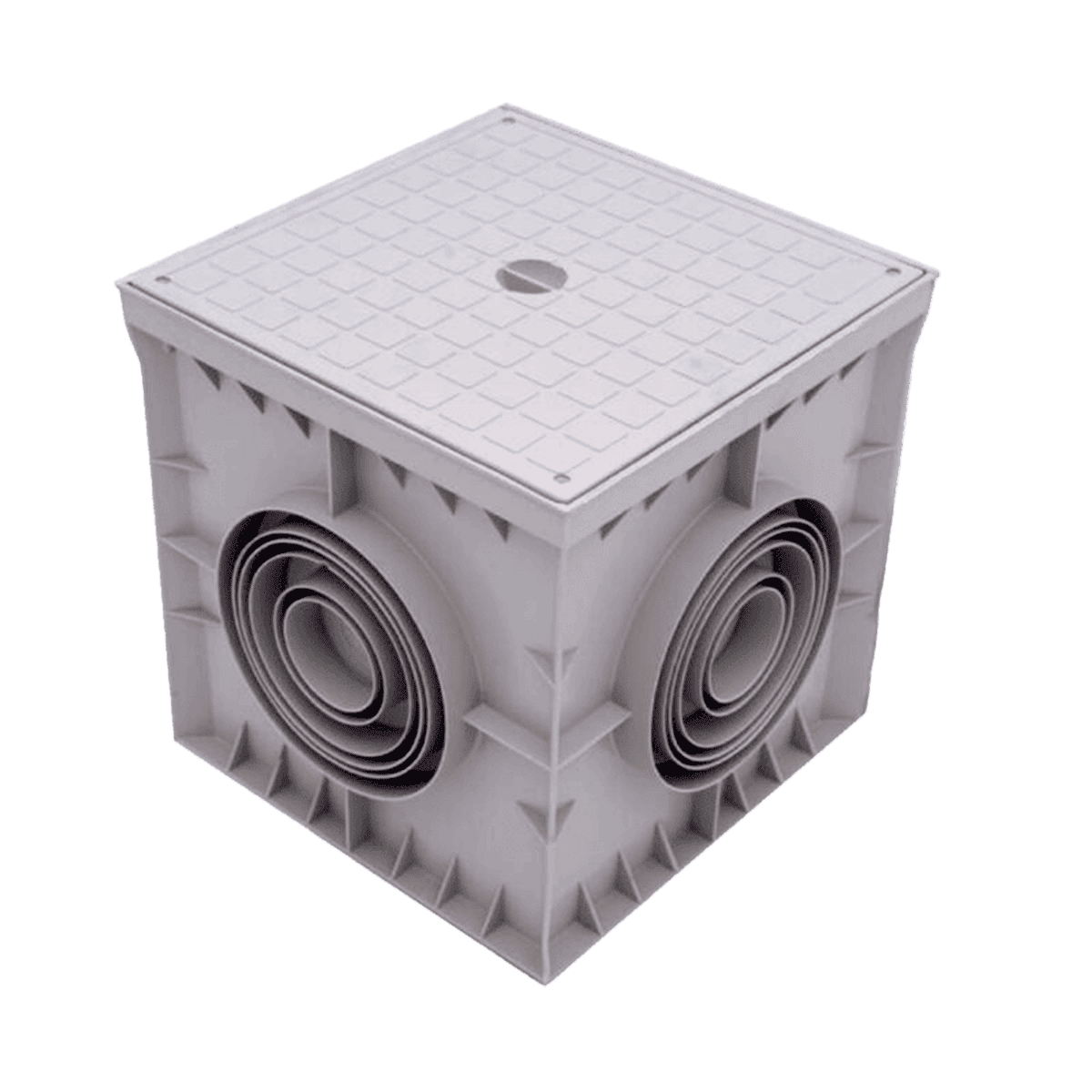 Caja Eléctrica Cetinkaya Pop CP303034 de Registro Plástica 300x300mm Tapa Lisa Gris