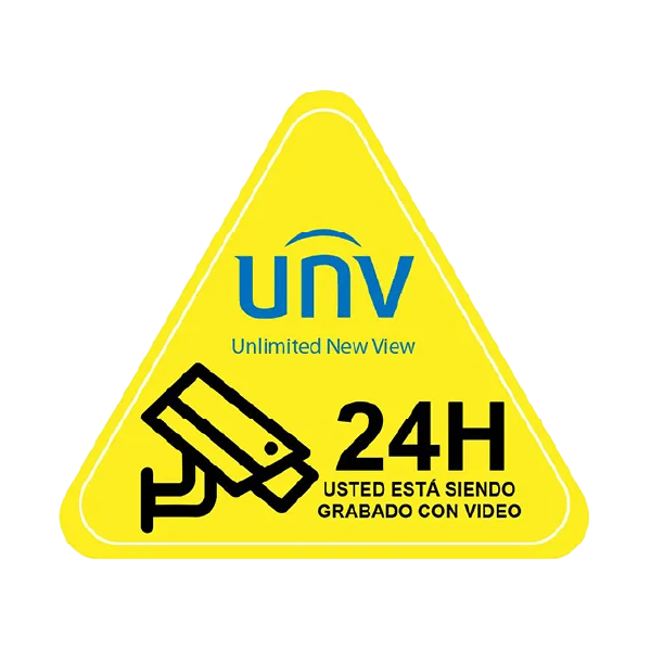 ROTULO UNIVIEW DE ADVERTENCIA CCTV